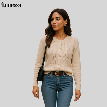 Lunessa™ Amélie Cardigan – Eleganz für Alltag & Büro