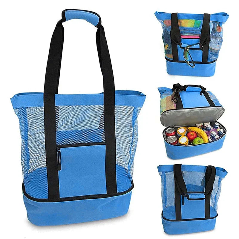 Lunessa™ MeshCool Strandtasche – 2-in-1 mit Kühlfach