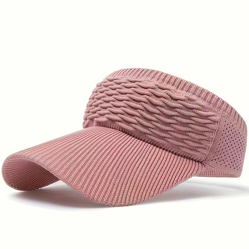 SommerWave Visor – Leichte Strick-Sonnenkappe