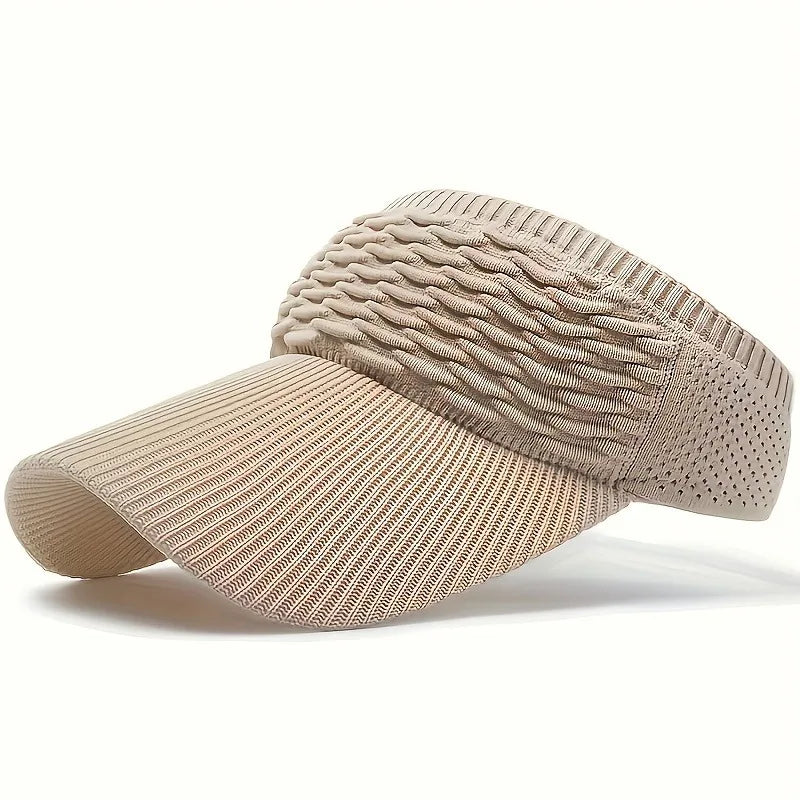 SommerWave Visor – Leichte Strick-Sonnenkappe