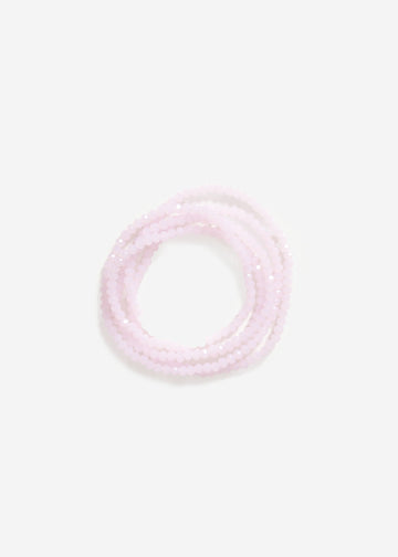 Mehrreihiges Perlen Armband - pastellrosa