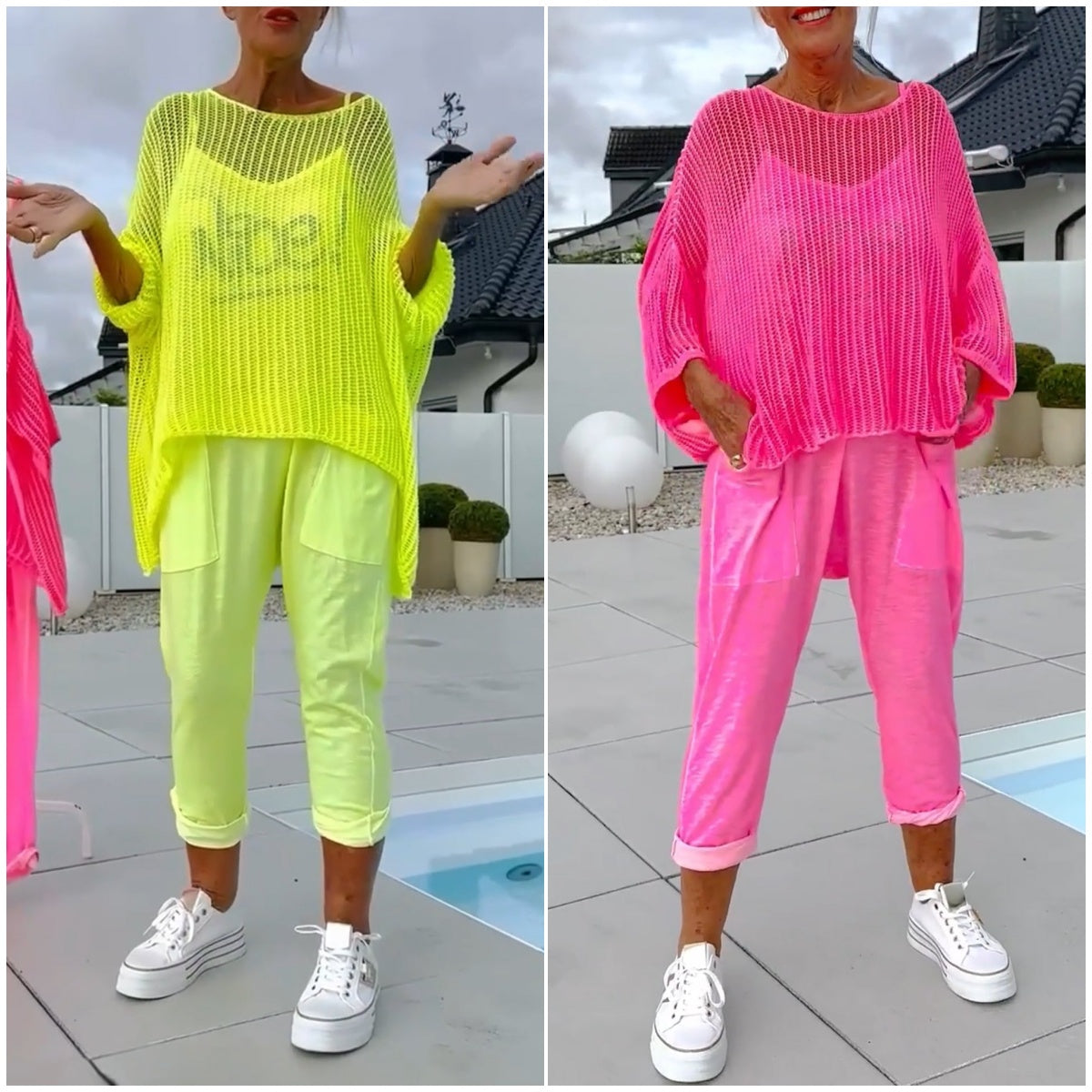 Damen-Jumpsuit mit Buchstabendruck + hohler Kittel-Freizeitanzug