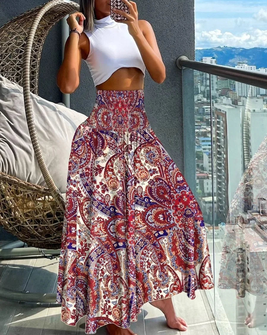 🌸 Nur Heute: 50% Rabatt – Rock, der Blicke fängt! Verliebe dich in den Floraltraum mit hoher Taille, der jede Bewegung zur Szene macht. Leicht. Luftig. Unverschämt feminin.