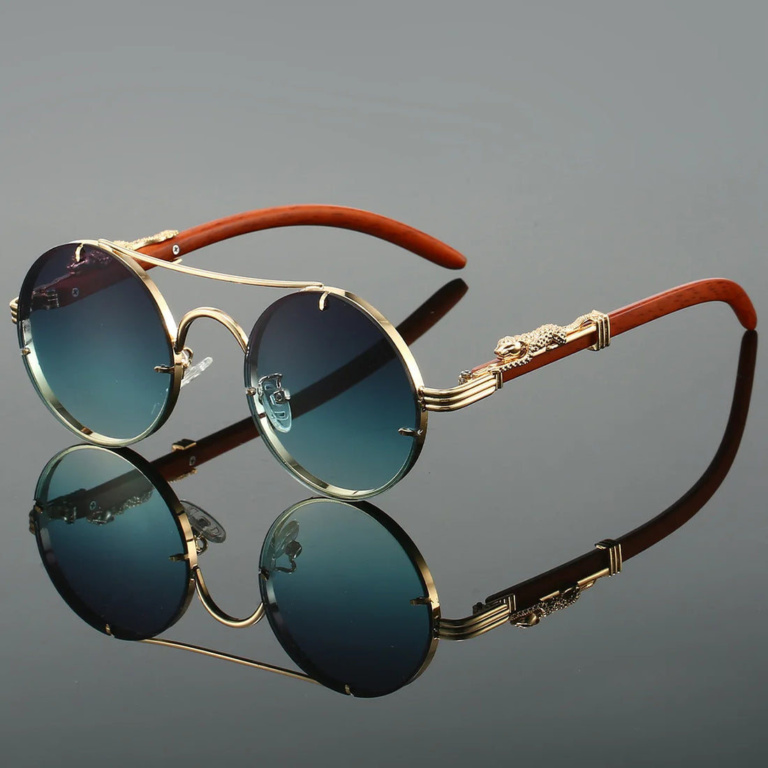 Lunessa™ RetroLux Sonnenbrille – Goldcoffee