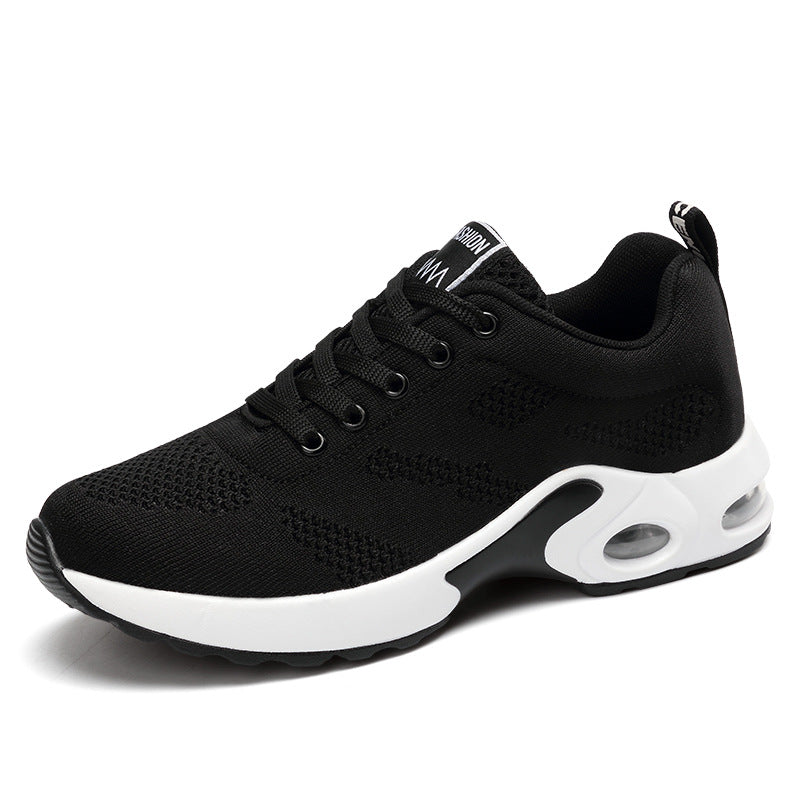 Cross-border popular four seasons mesh fashionable sports ultra-light women's shoes fashionable flying woven casual running shoes Jinjiang cold glue