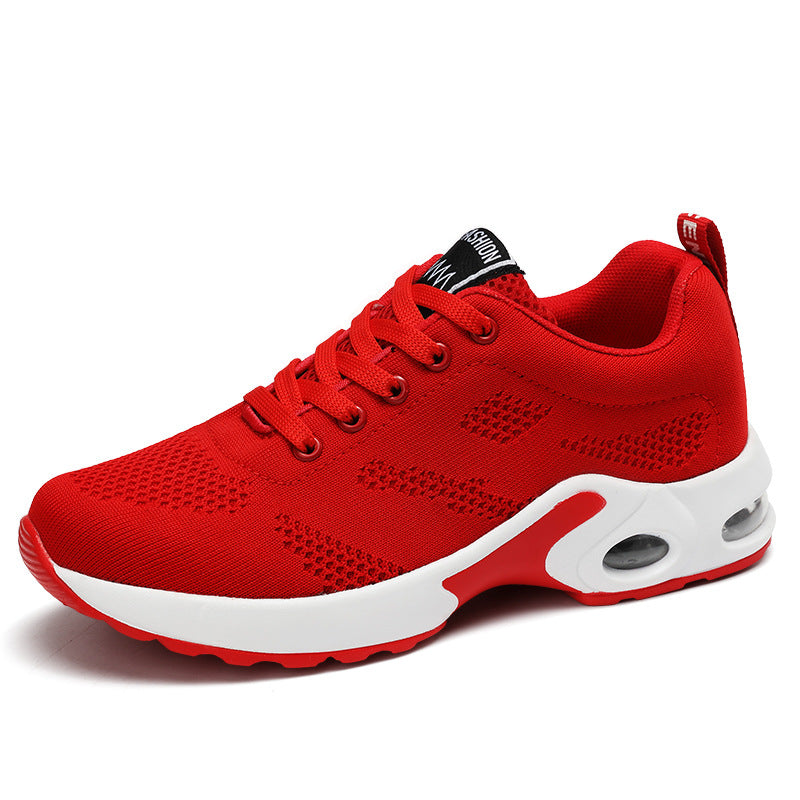 Cross-border popular four seasons mesh fashionable sports ultra-light women's shoes fashionable flying woven casual running shoes Jinjiang cold glue