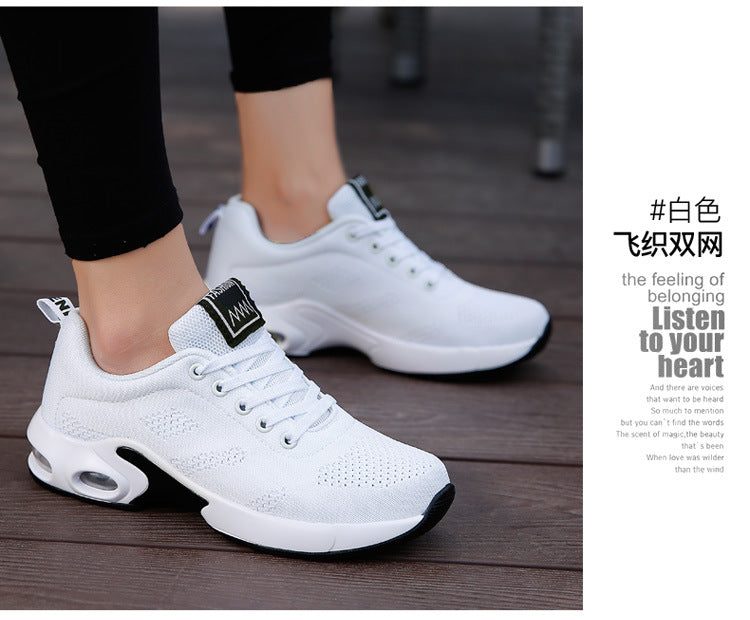 Cross-border popular four seasons mesh fashionable sports ultra-light women's shoes fashionable flying woven casual running shoes Jinjiang cold glue