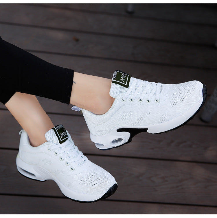 Cross-border popular four seasons mesh fashionable sports ultra-light women's shoes fashionable flying woven casual running shoes Jinjiang cold glue