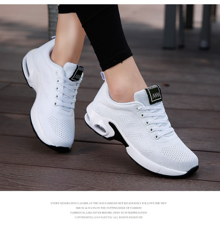 Cross-border popular four seasons mesh fashionable sports ultra-light women's shoes fashionable flying woven casual running shoes Jinjiang cold glue