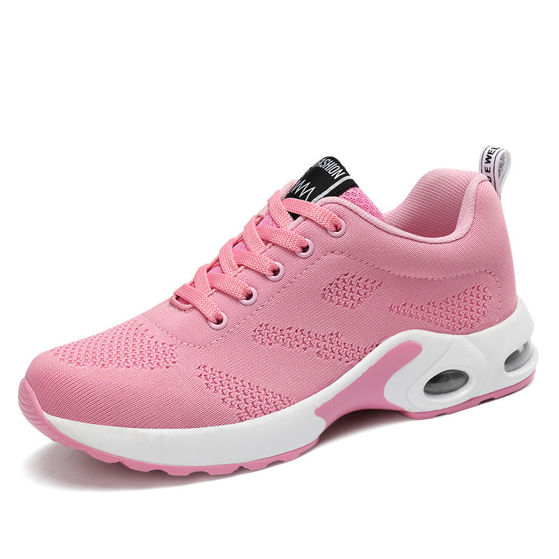 Cross-border popular four seasons mesh fashionable sports ultra-light women's shoes fashionable flying woven casual running shoes Jinjiang cold glue
