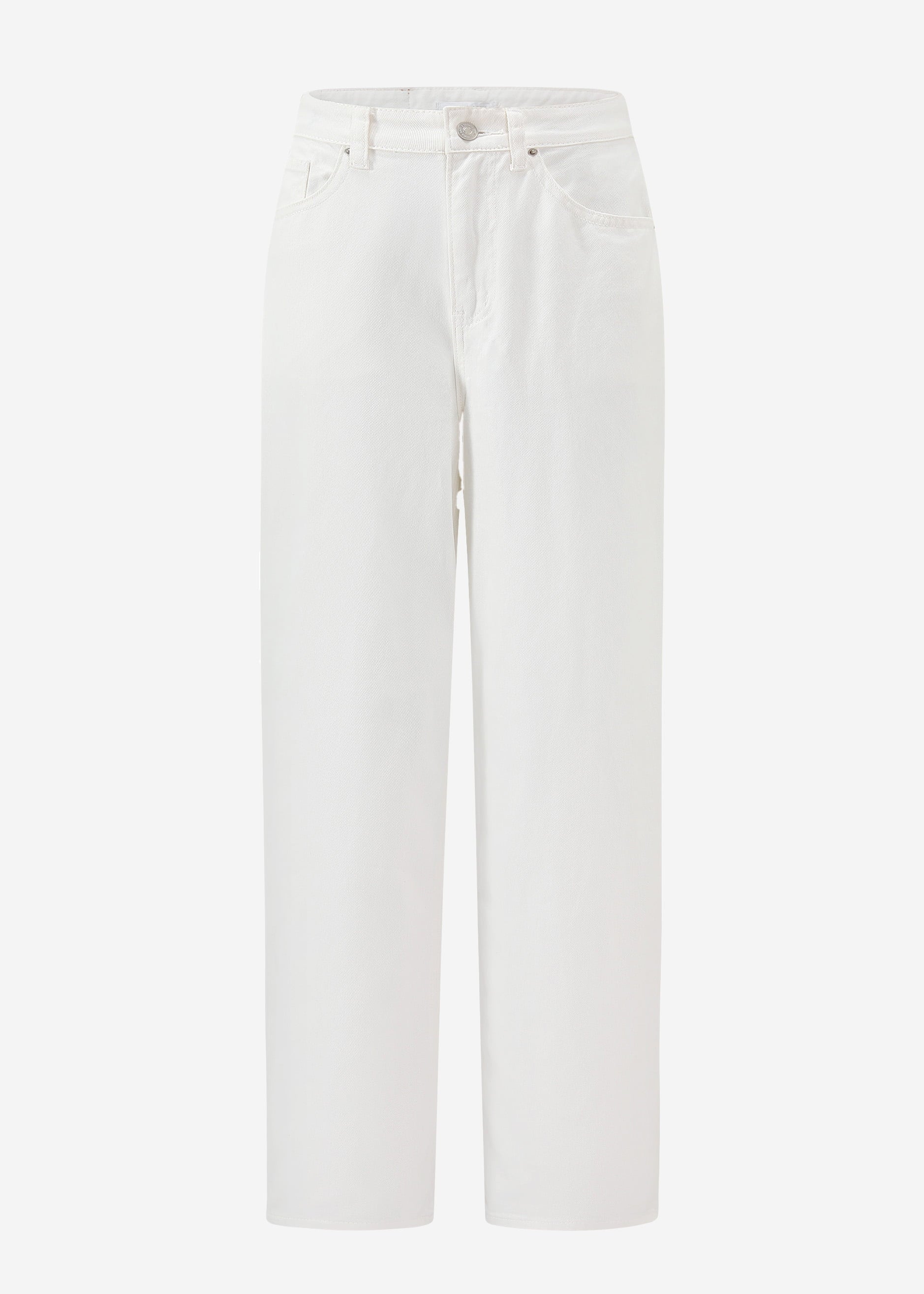 Wide Leg Jeans mit hohem Bund - offwhite