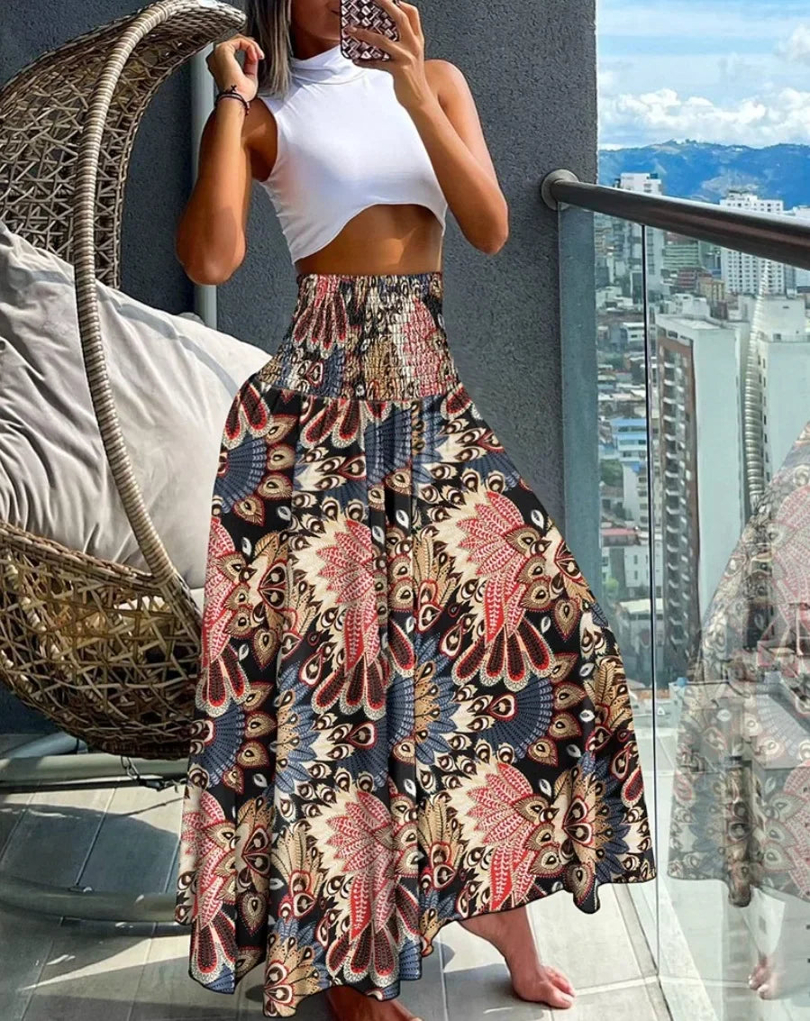 🌸 Nur Heute: 50% Rabatt – Rock, der Blicke fängt! Verliebe dich in den Floraltraum mit hoher Taille, der jede Bewegung zur Szene macht. Leicht. Luftig. Unverschämt feminin.
