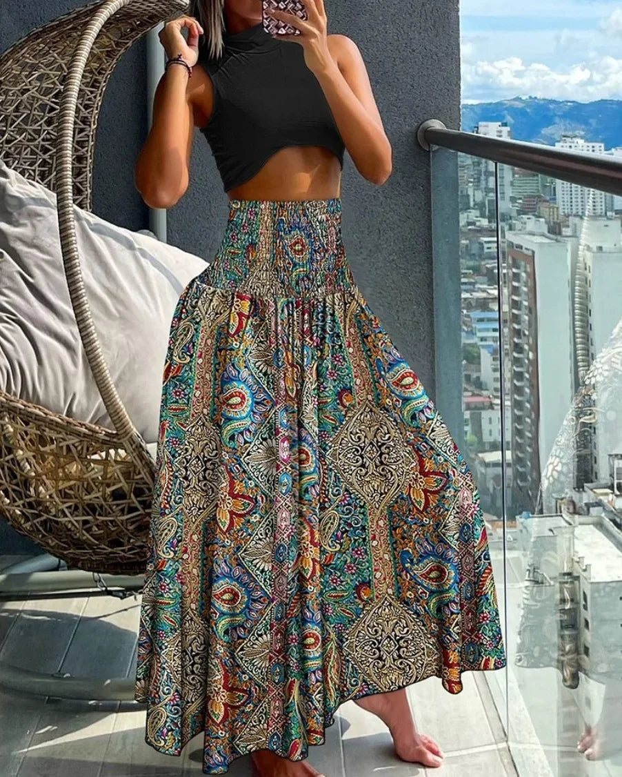 🌸 Nur Heute: 50% Rabatt – Rock, der Blicke fängt! Verliebe dich in den Floraltraum mit hoher Taille, der jede Bewegung zur Szene macht. Leicht. Luftig. Unverschämt feminin.