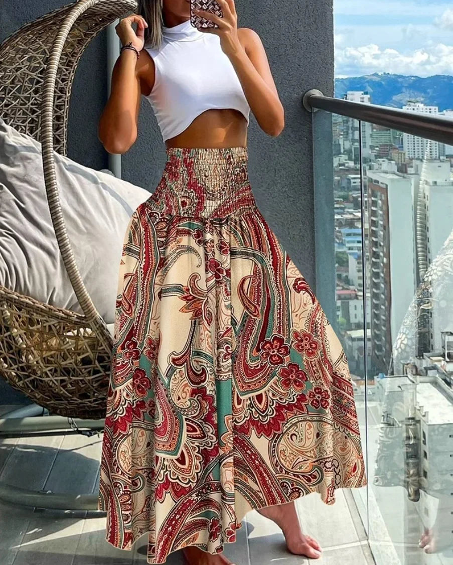 🌸 Nur Heute: 50% Rabatt – Rock, der Blicke fängt! Verliebe dich in den Floraltraum mit hoher Taille, der jede Bewegung zur Szene macht. Leicht. Luftig. Unverschämt feminin.
